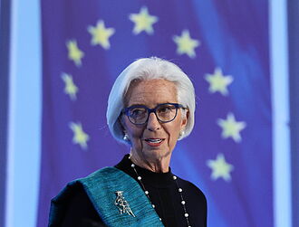 La presidenta del BCE Christine Lagardeen la rueda de prensa posterior a la reunión de la institución monetaria el pasado mes de diciembre.