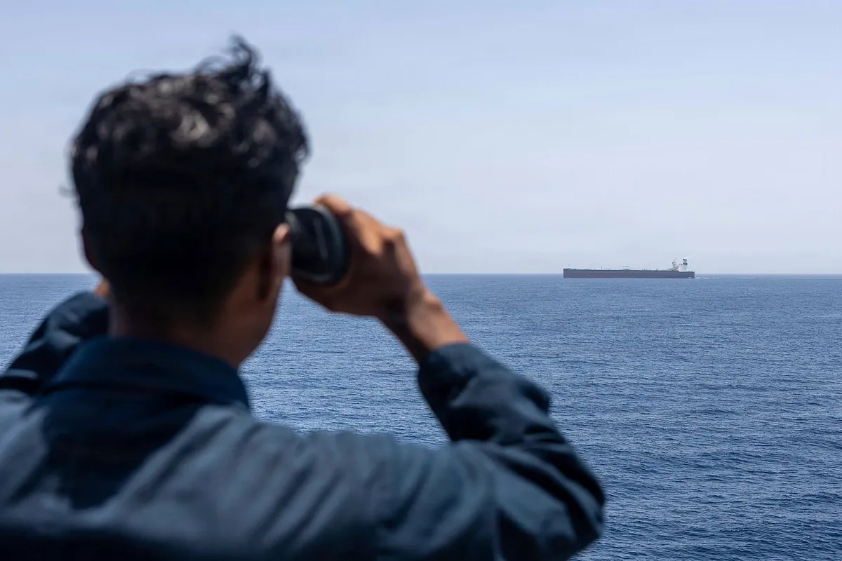 Zona marítima del estrecho de Ormuz en plena escalada entre Estados Unidos e Irán