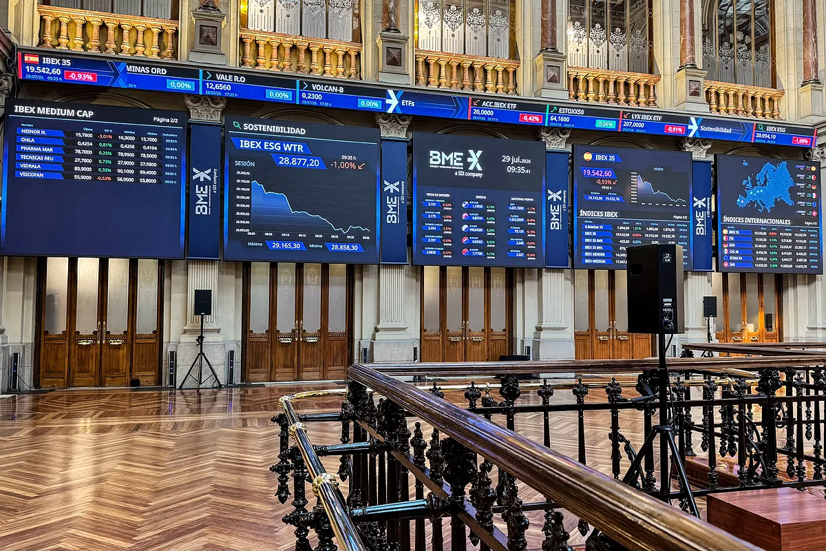 Interior de la Bolsa de Madrid