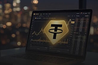 Logo de Tether gold