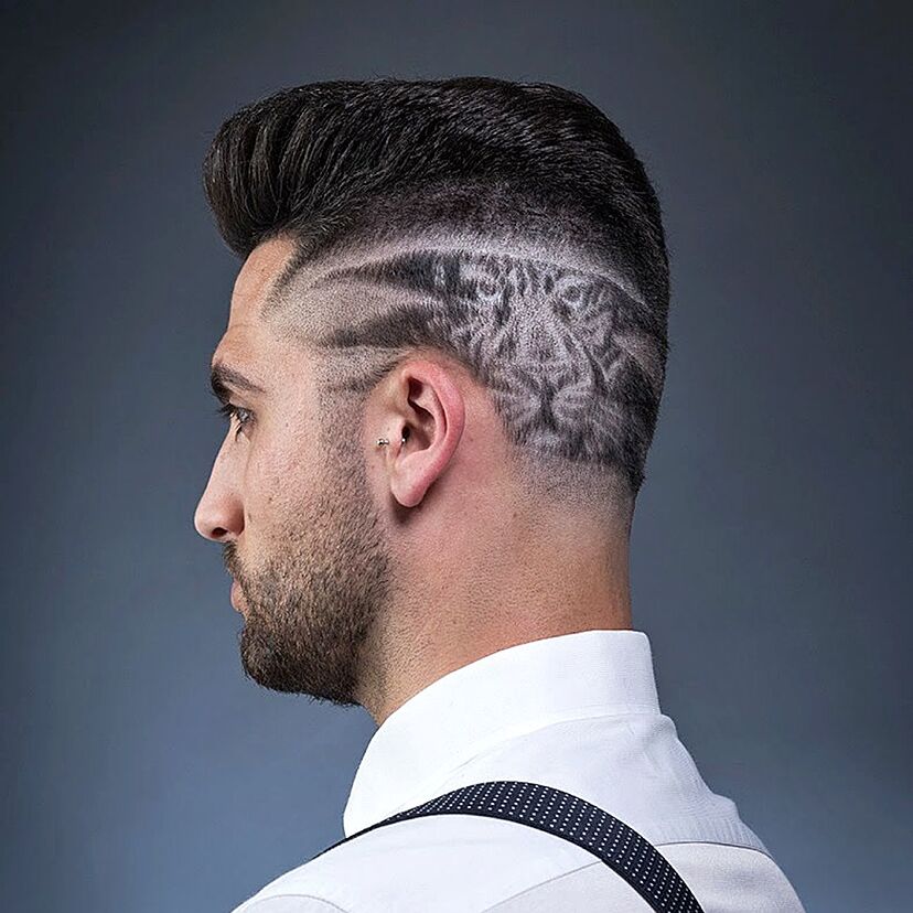 diseños de cabello de barbero para hombres